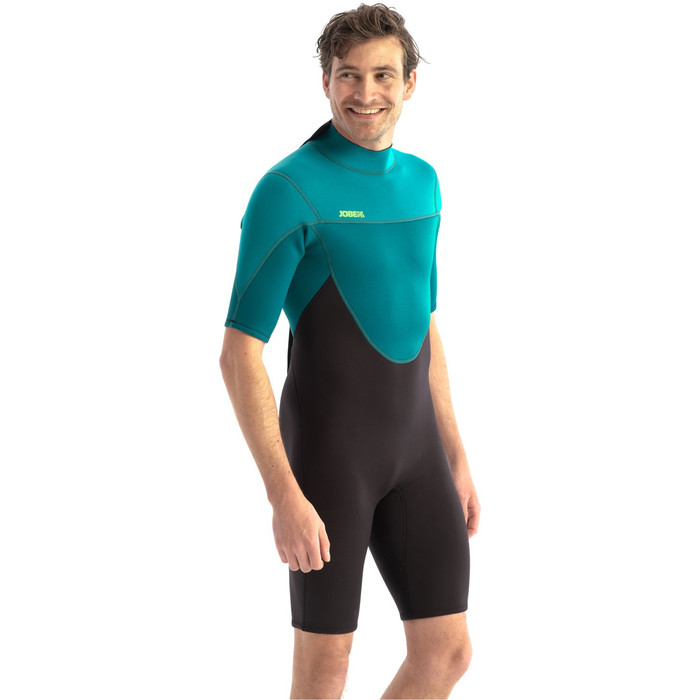 2024 Jobe Hombres Perth 3/2mm Back Zip Shorty Neopreno 30362100 - Teal